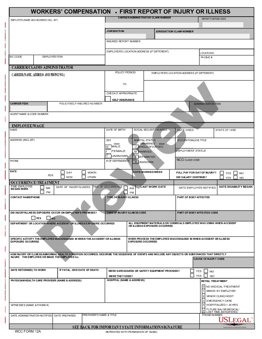 South Carolina First Report Of Injury Or Illness - Sc First Report Of ...