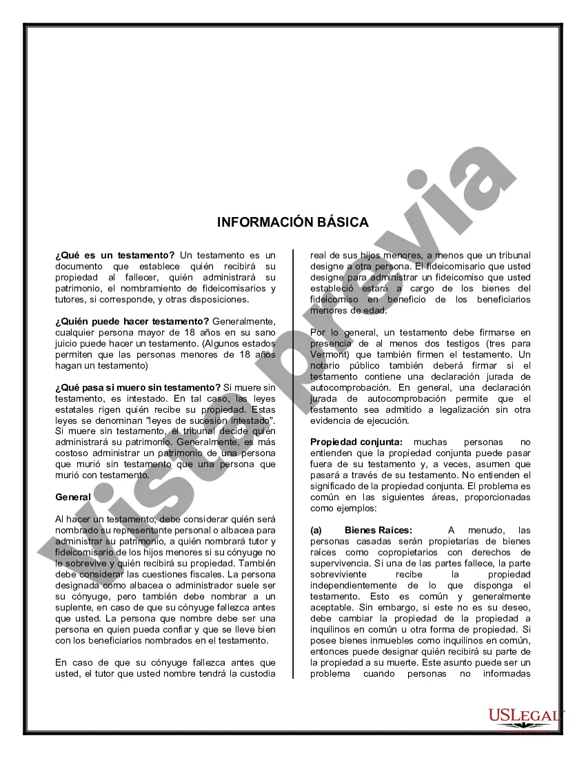 Preview Testamentos mutuos que contienen última voluntad y testamentos para personas solteras que viven juntas sin hijos