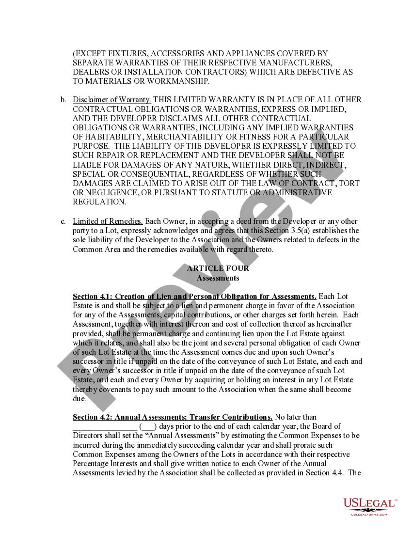 Preview Covenants and Restrictions