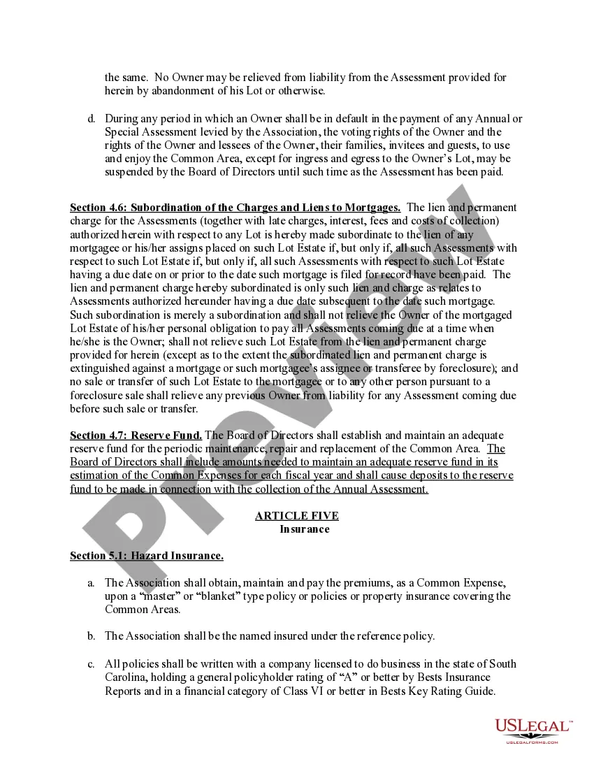 Preview Covenants and Restrictions