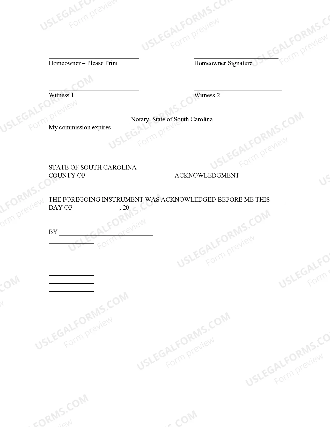Preview Residential Owner / Occupant Disclosure and Certification