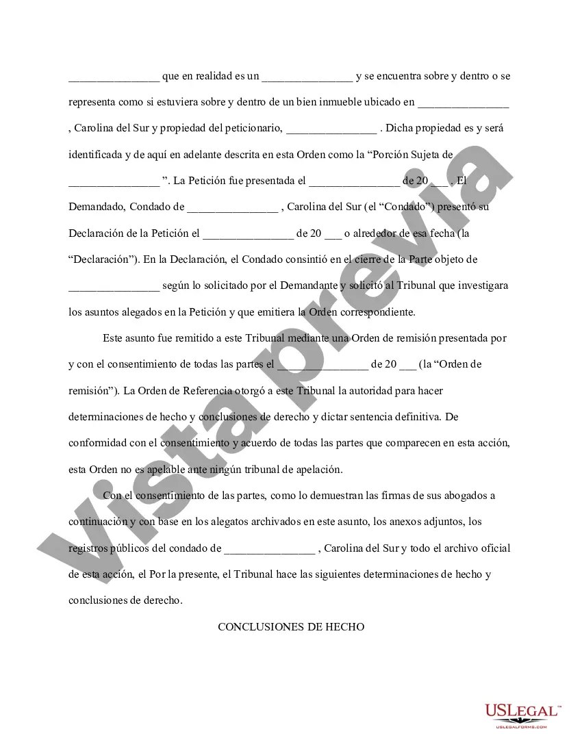 Preview Orden de consentimiento para abandono judicial y cierre de carretera