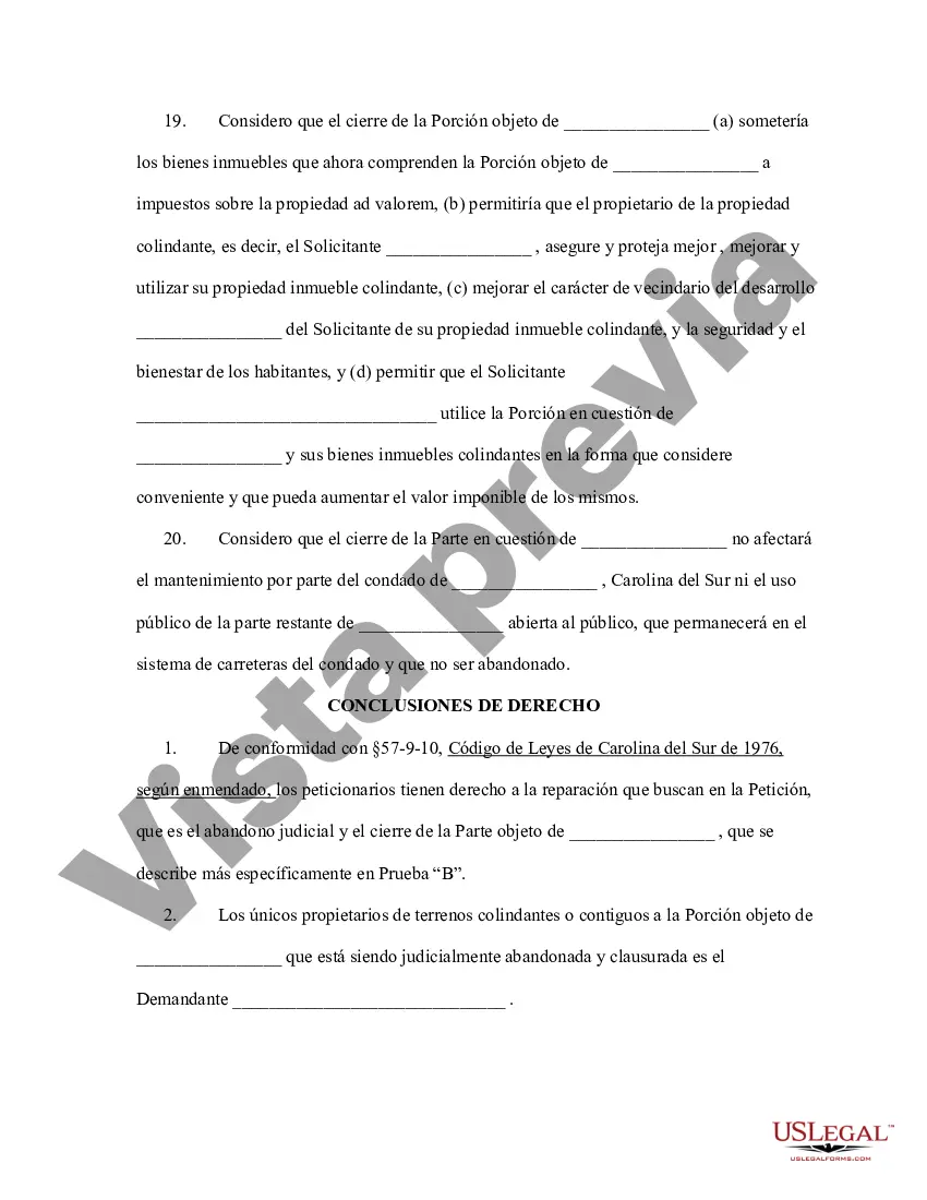 Preview Orden de consentimiento para abandono judicial y cierre de carretera