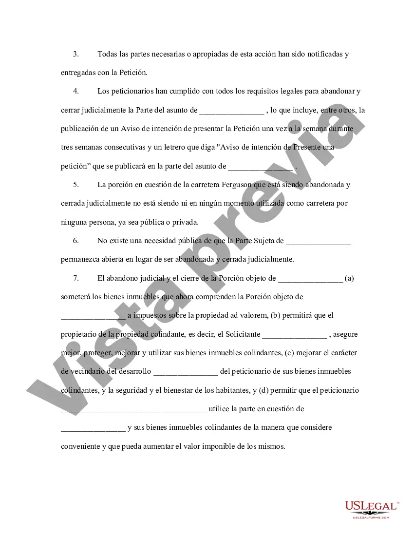 Preview Orden de consentimiento para abandono judicial y cierre de carretera