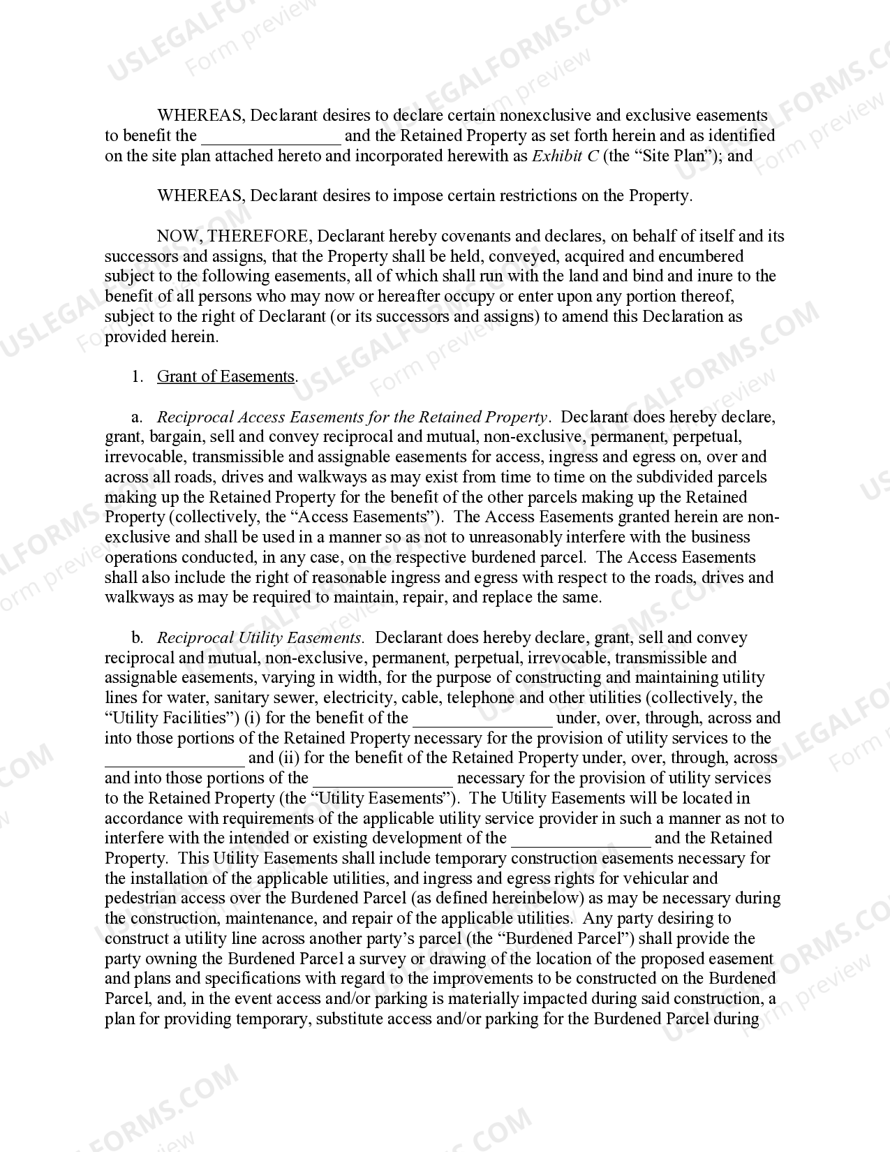 South Carolina Easement Form US Legal Forms