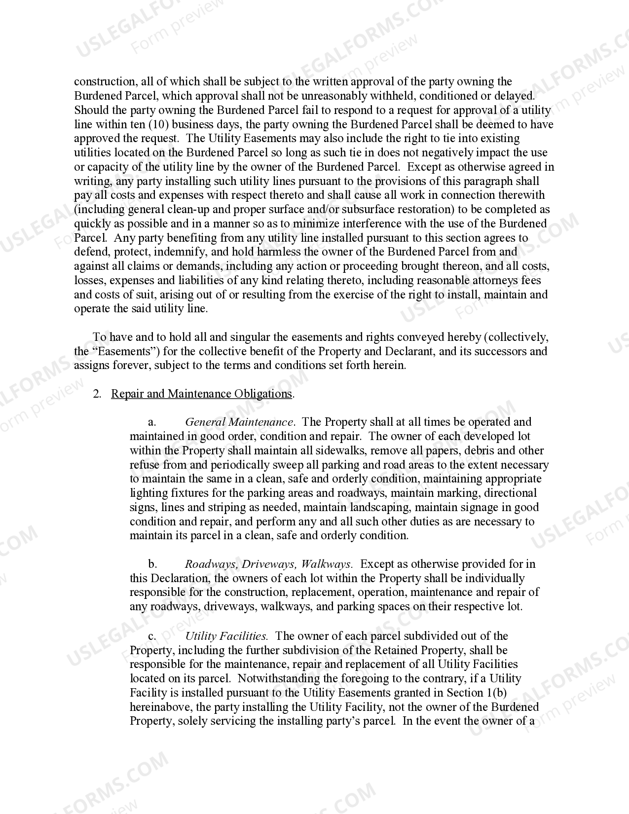 South Carolina Easements With Covenants And Restrictions US Legal Forms