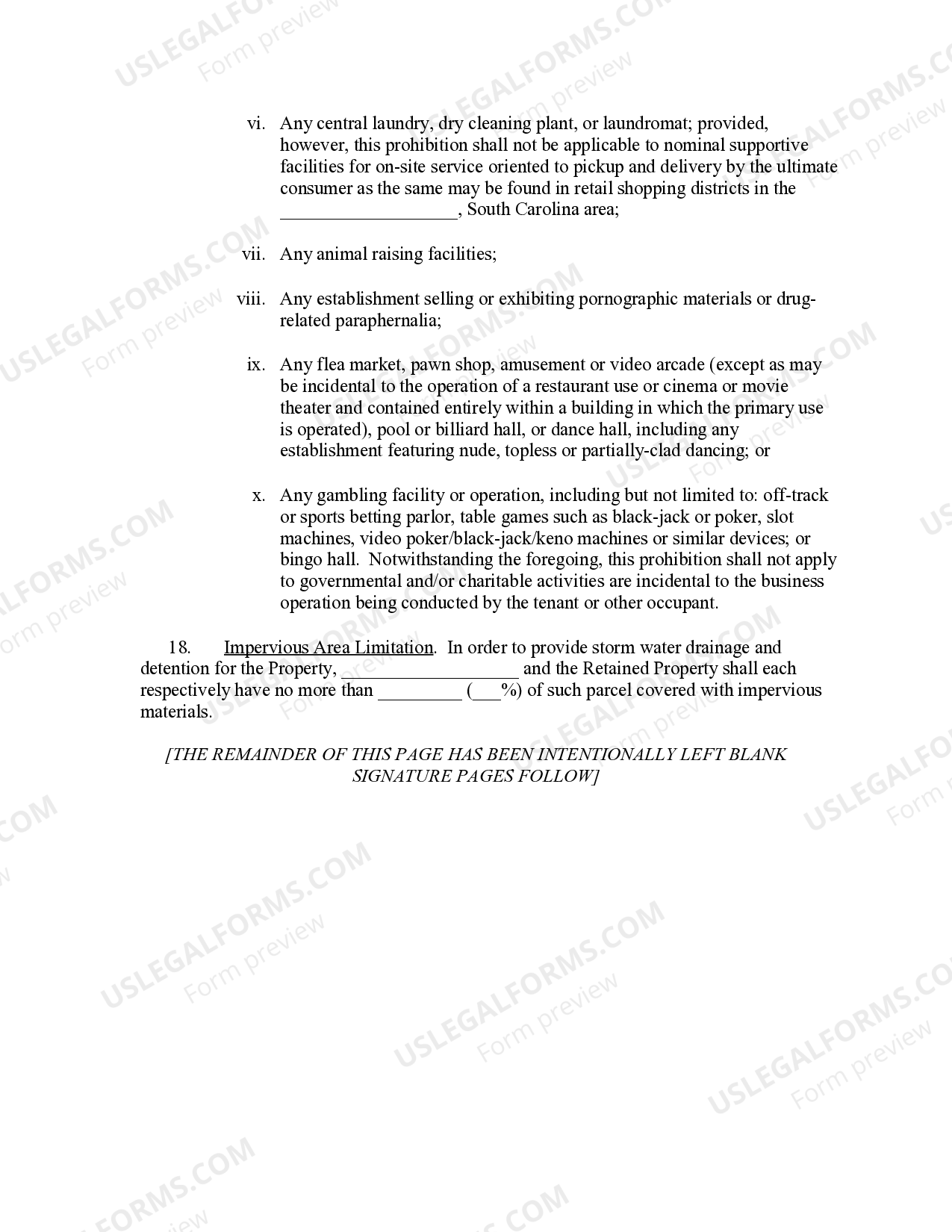 South Carolina Easements With Covenants And Restrictions US Legal Forms