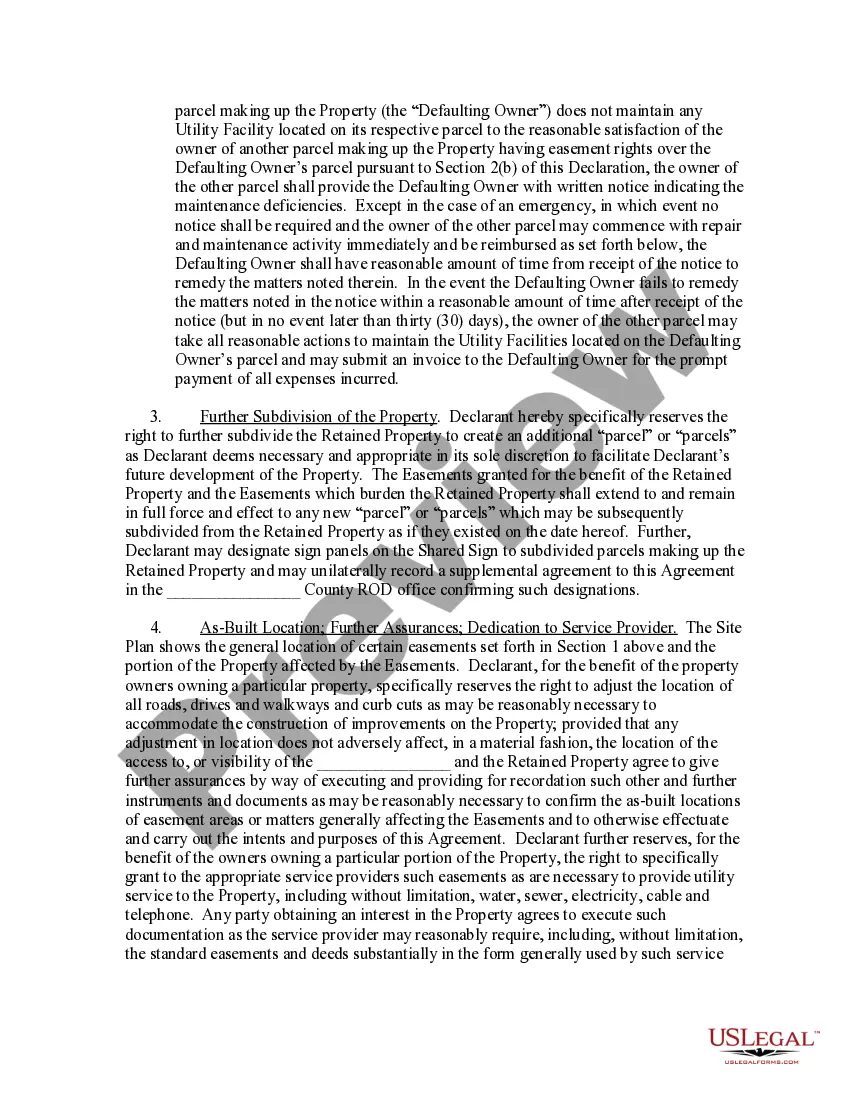 Preview Declaration of Easements, Covenants and Restrictions