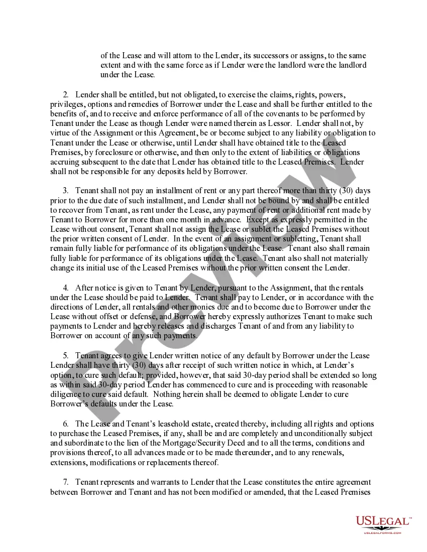 Get Subordination, Non-disturbance and Attornment Agreement Preview Subordination, Non-disturbance and Attornment Agreement