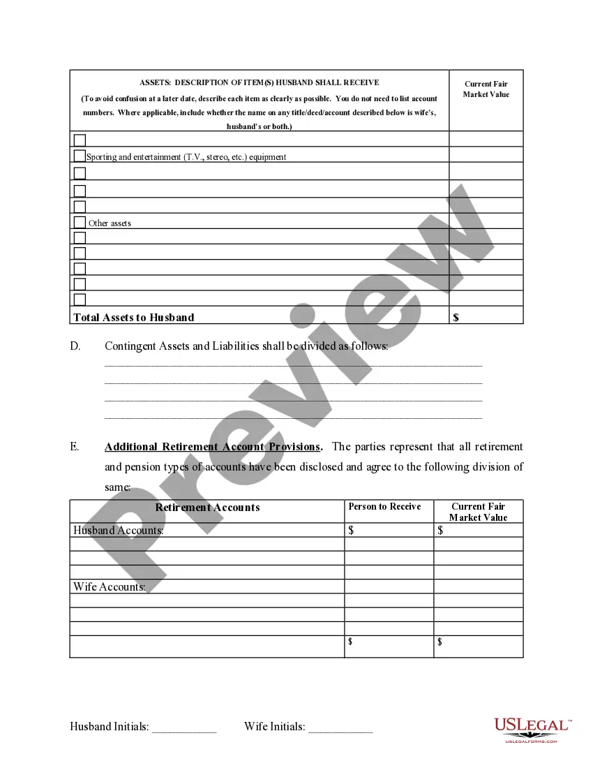 Get Marital Domestic Separation and Property Settlement Agreement Adult Children Preview Marital Domestic Separation and Property Settlement Agreement Adult Children