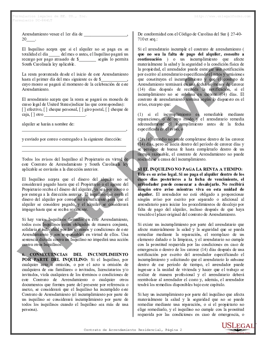 Preview Contrato de arrendamiento de alquiler residencial