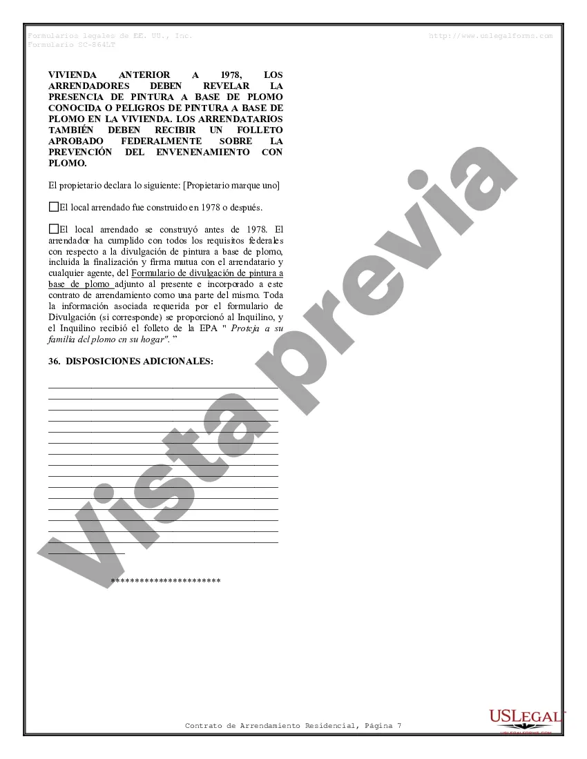 Preview Contrato de arrendamiento de alquiler residencial