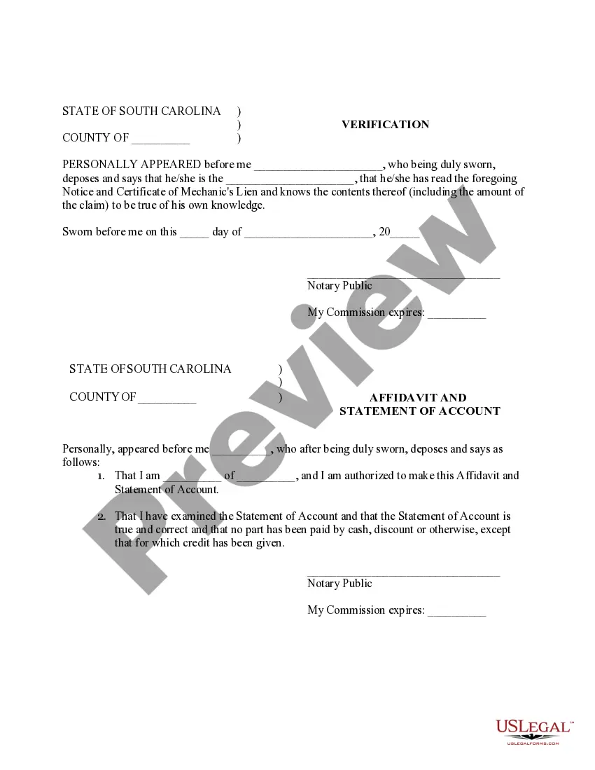 Get Notice and Certificate of Mechanic's Lien Preview Notice and Certificate of Mechanic's Lien