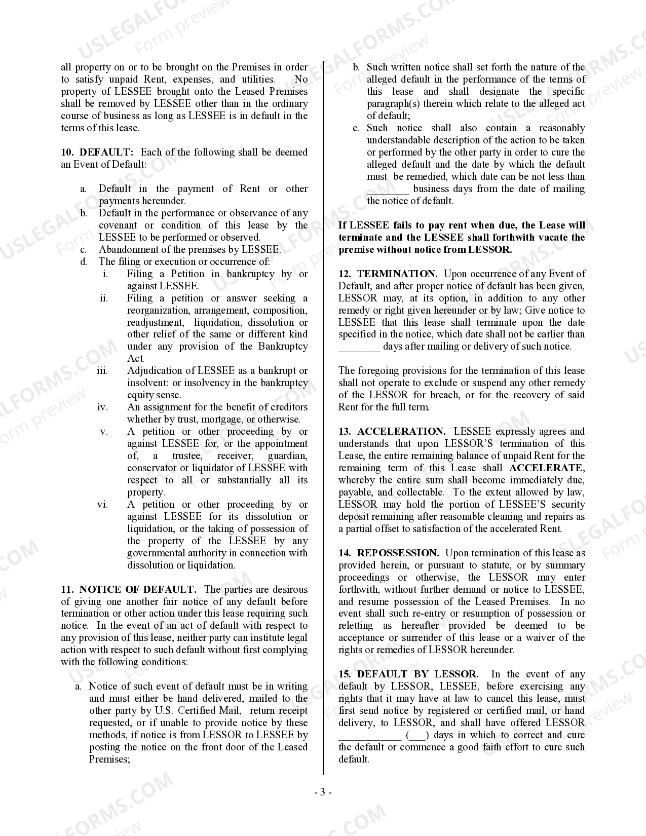 Preview Commercial Building or Space Lease