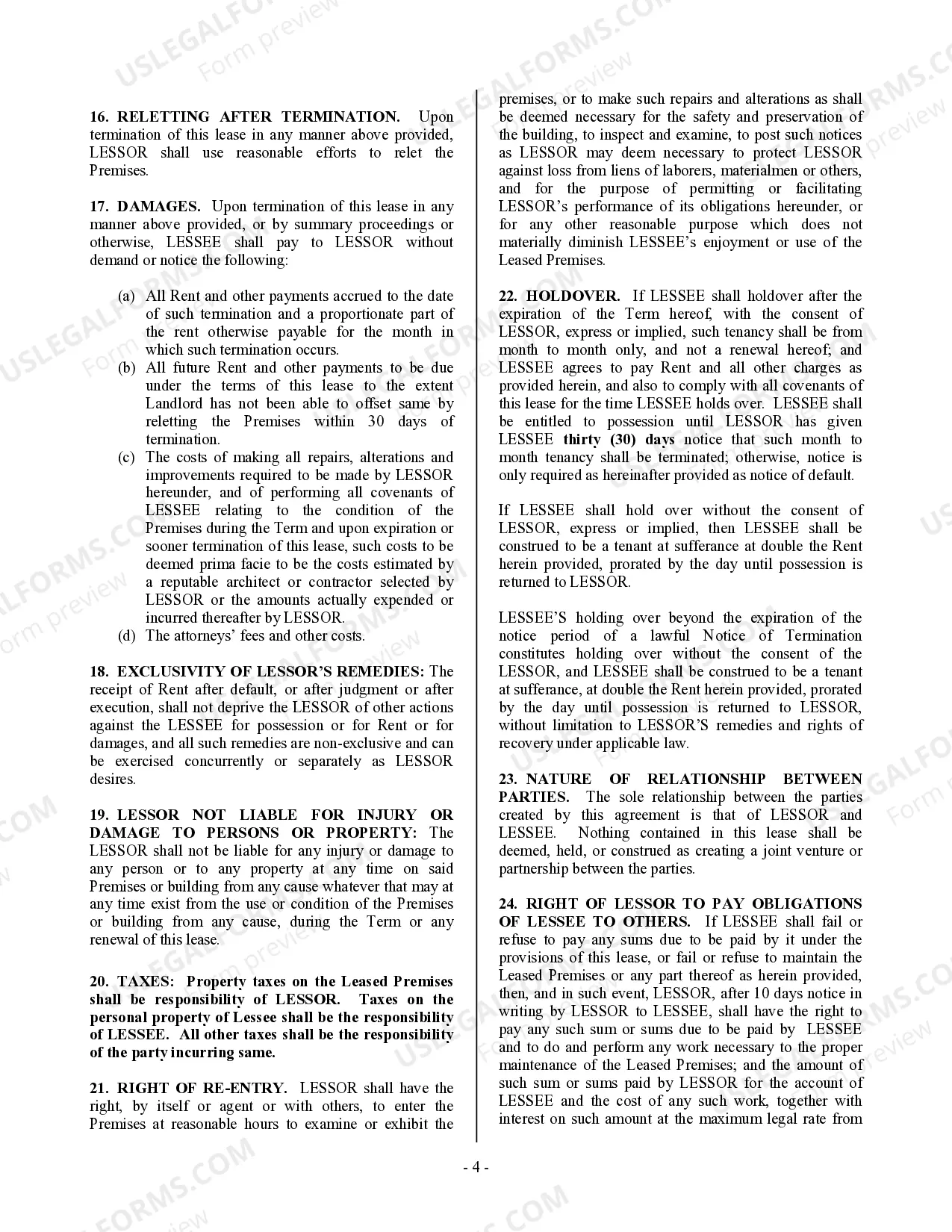 Preview Commercial Building or Space Lease