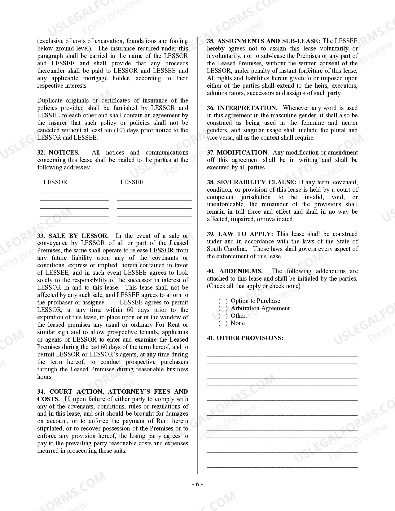 Preview Commercial Building or Space Lease