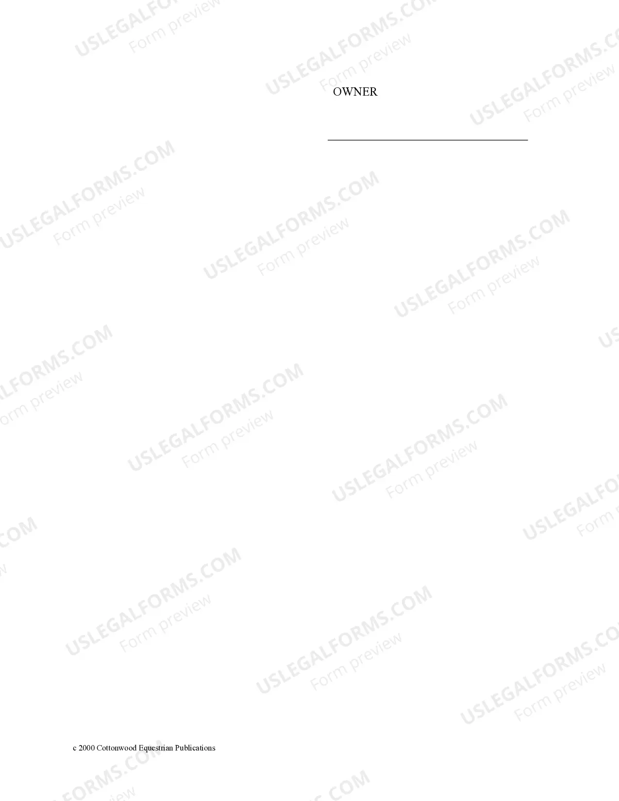 Preview South Carolina Horse Equine Forms Package