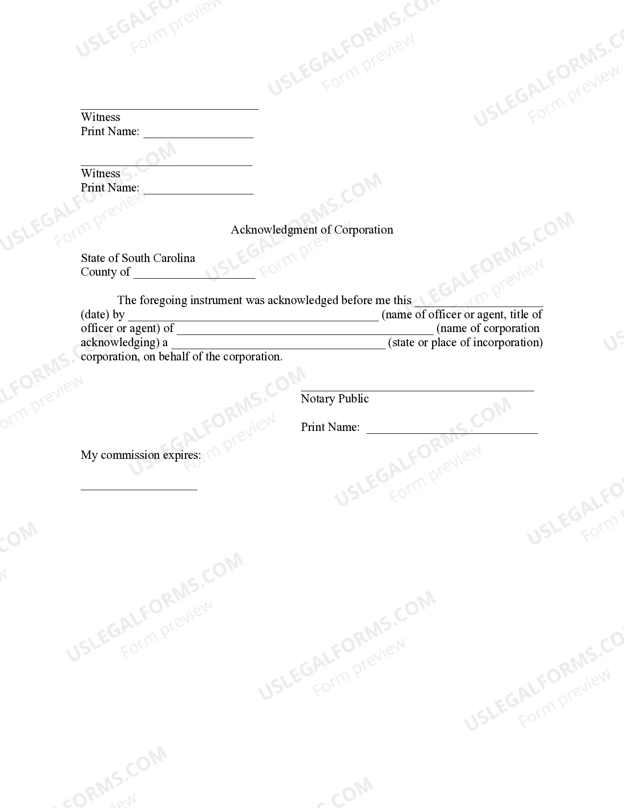 Preview Bill of Sale without Warranty by Corporate Seller