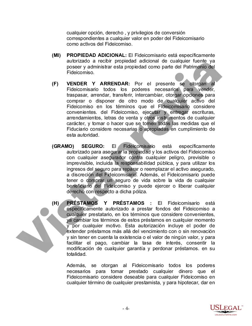 Preview Fideicomiso en vida para esposo y esposa sin hijos