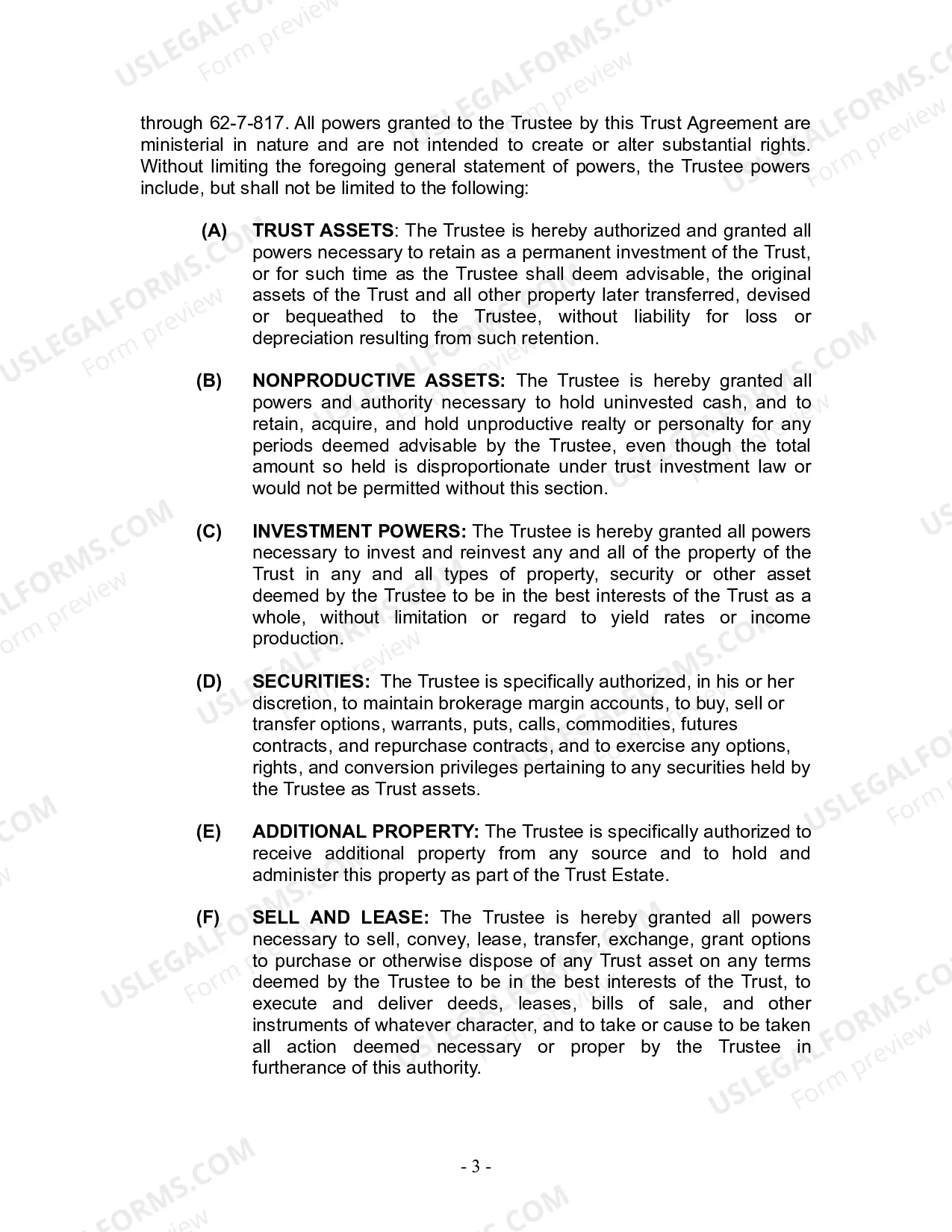 Preview Revocable Living Trust for Husband and Wife with No Children