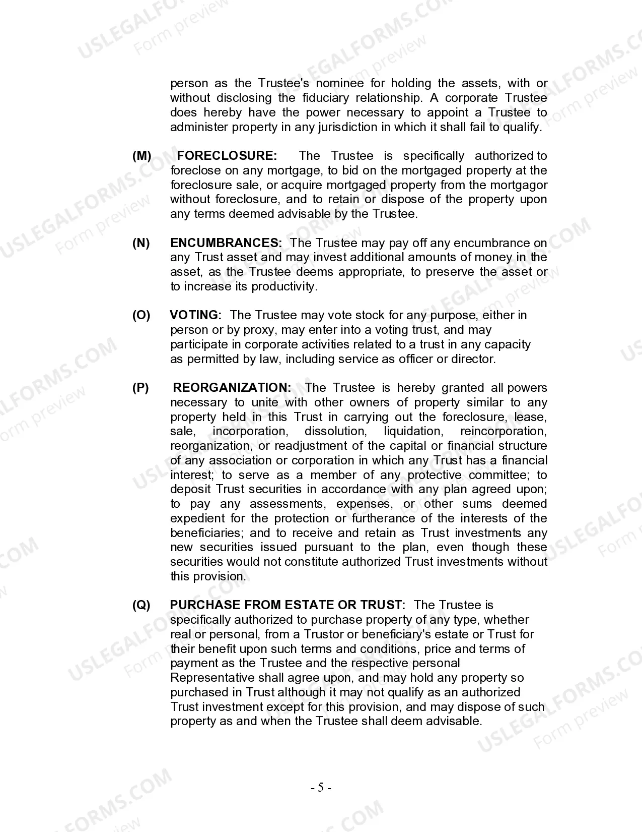 Preview Living Trust for Individual Who is Single, Divorced or Widow or Widower with No Children