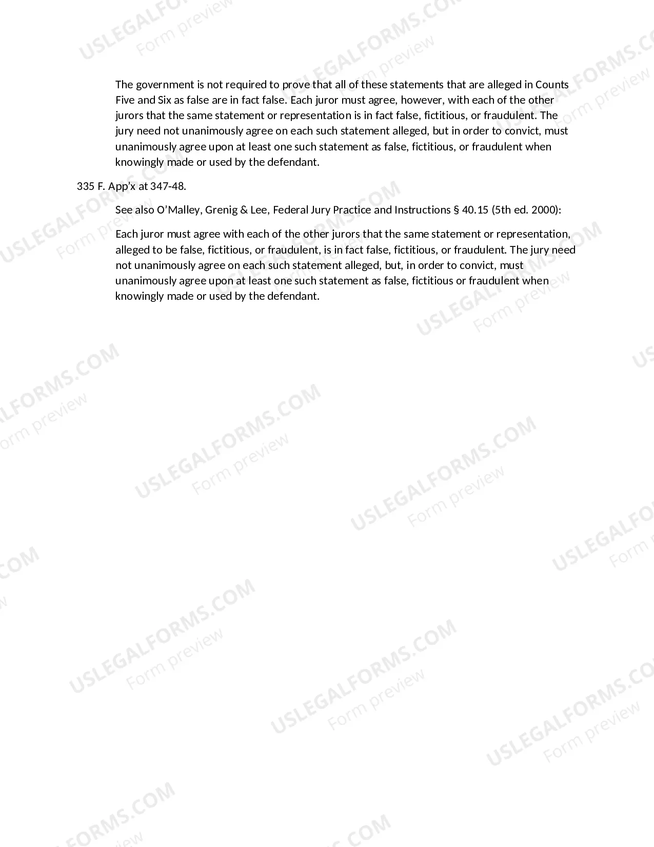 Preview FALSE STATEMENT, ERISA