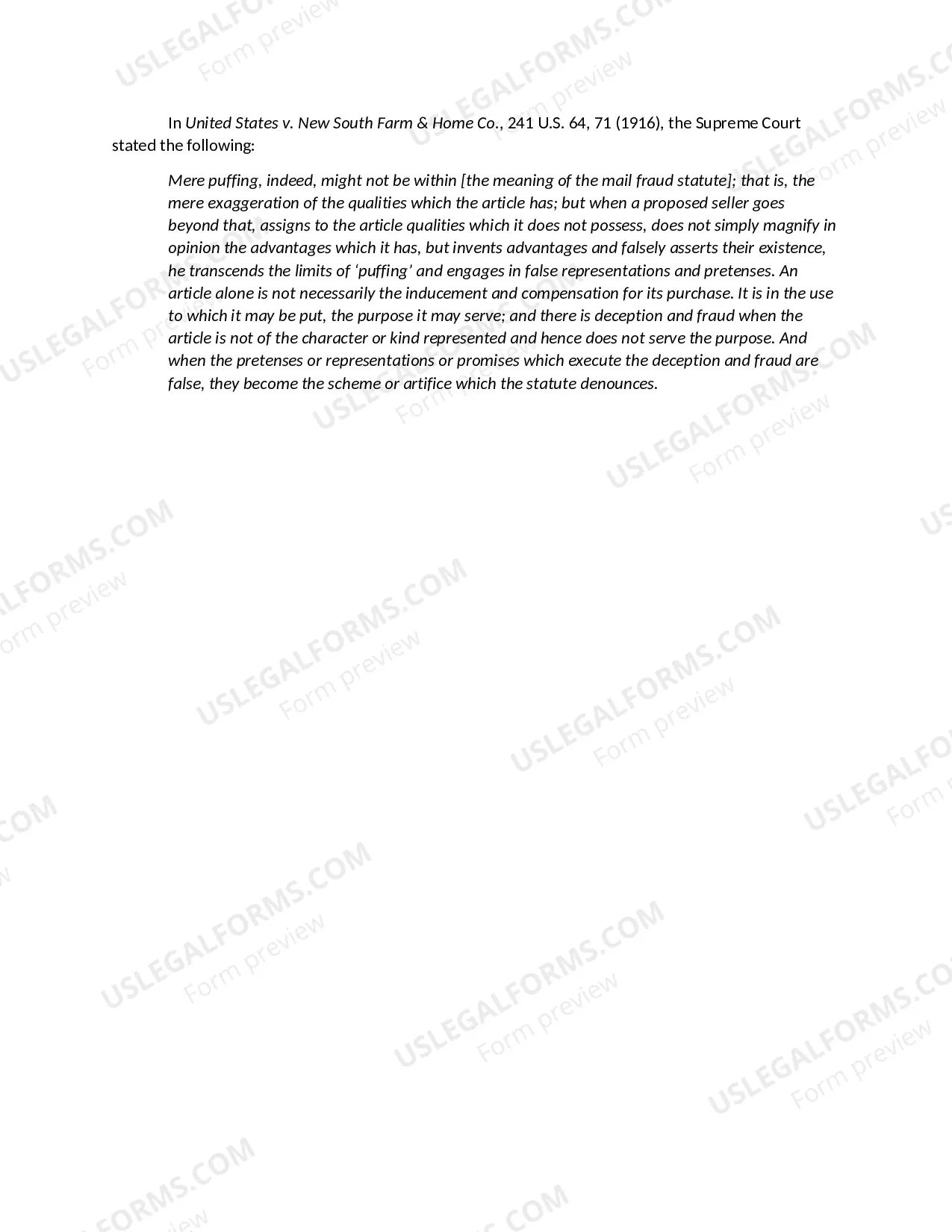 Preview MAIL FRAUD