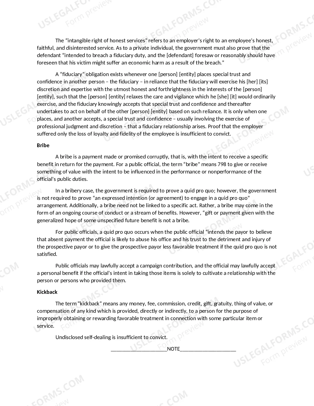 Preview HONEST SERVICES