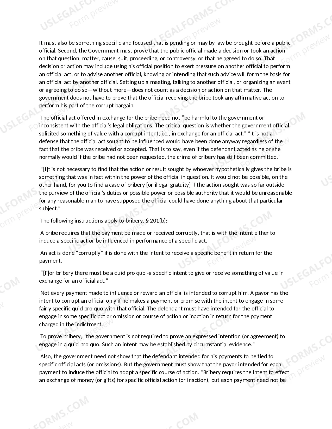 Preview BRIBERY OF OFFICIALS and ILLEGAL GRATUITIES