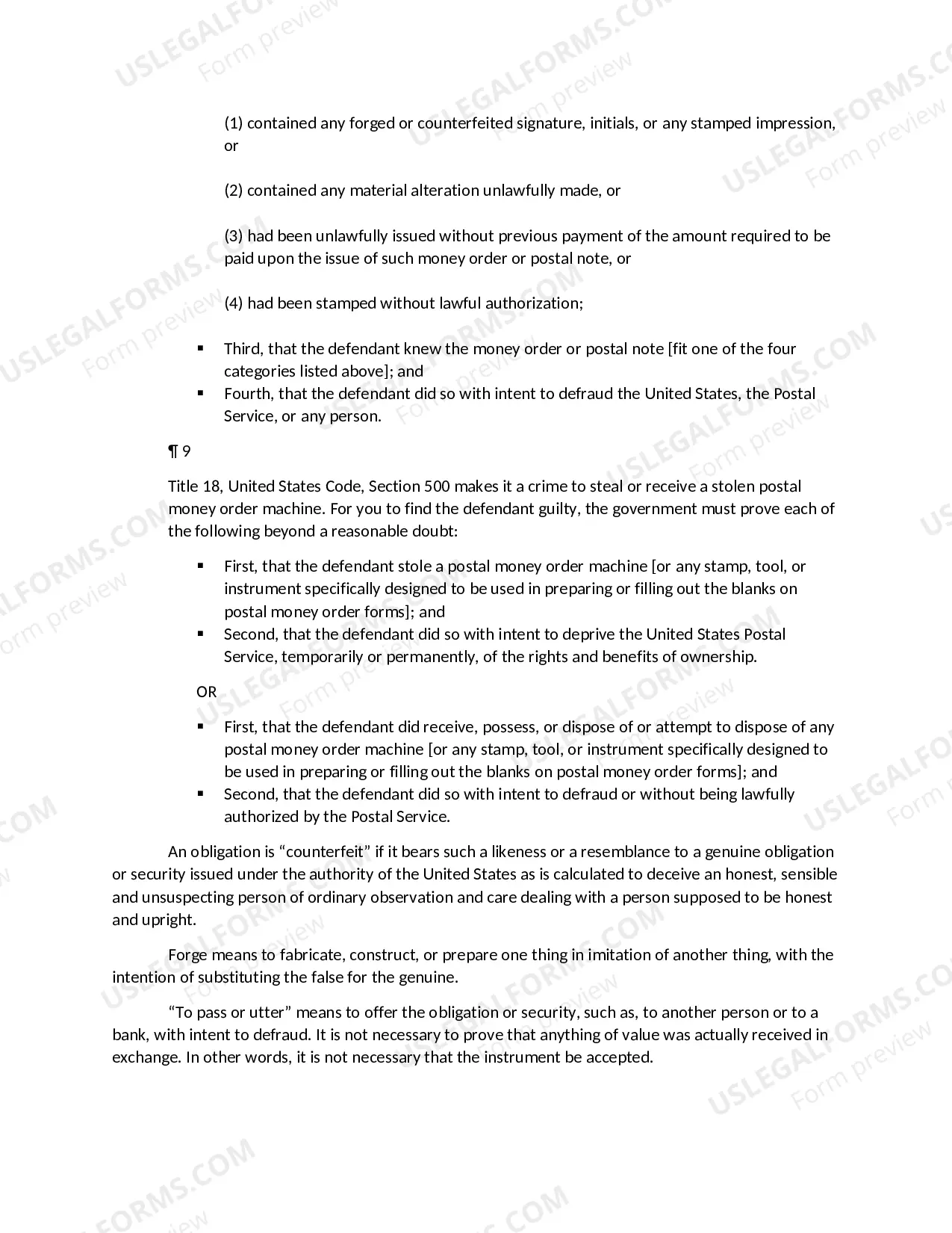 Preview POSTAL MONEY ORDERS