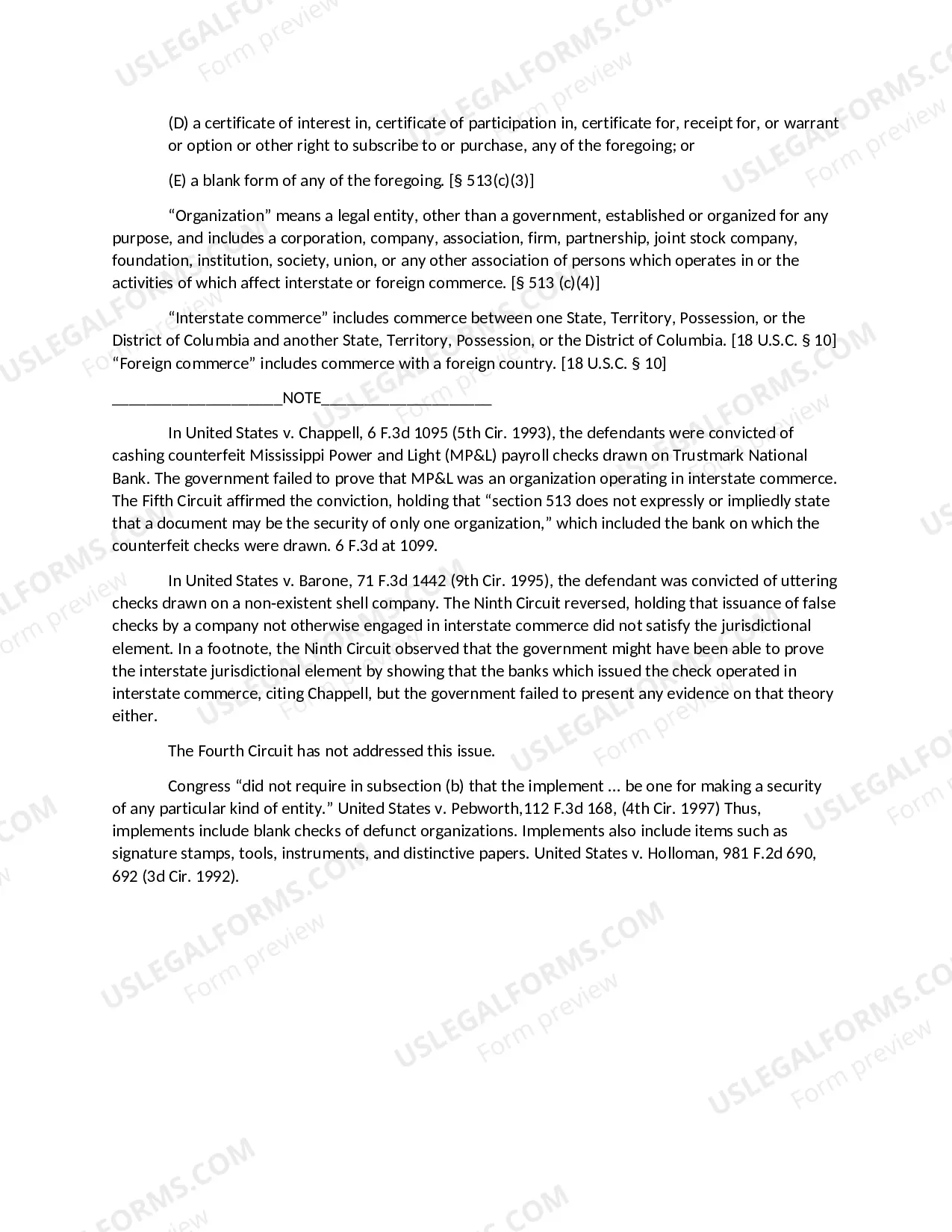 Preview UTTERING FORGED SECURITIES