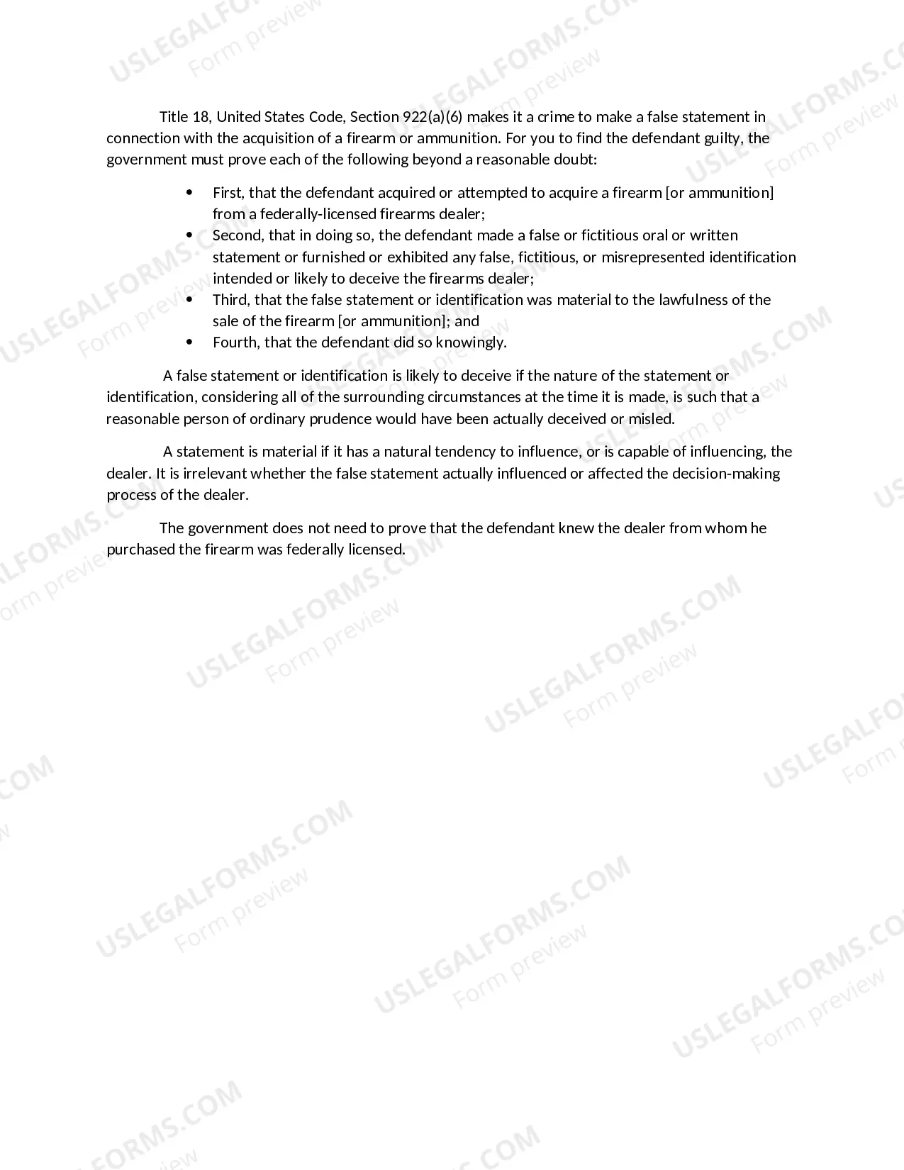 Preview DEALING IN FIREARMS WITHOUT A LICENSE