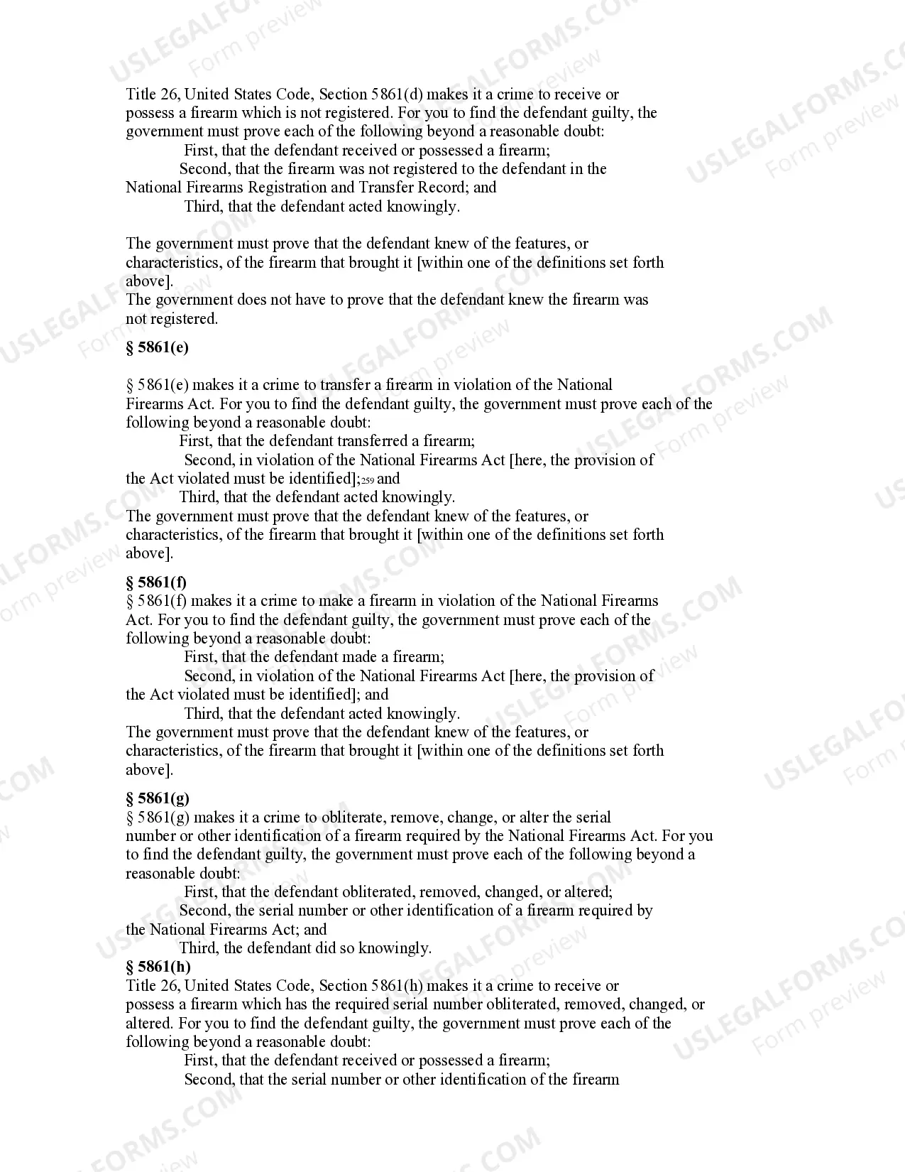Preview NATIONAL FIREARMS ACT