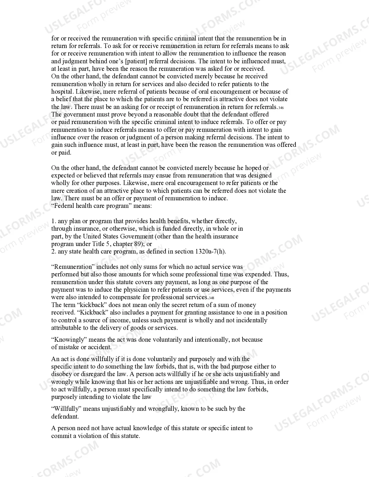 Preview ANTI-KICKBACK STATUTE