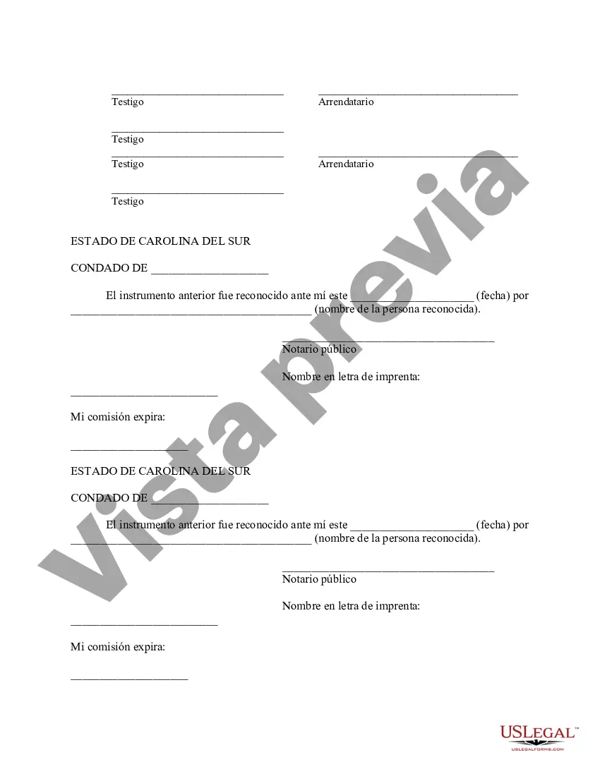 Preview Aviso de Arrendamiento para Grabación