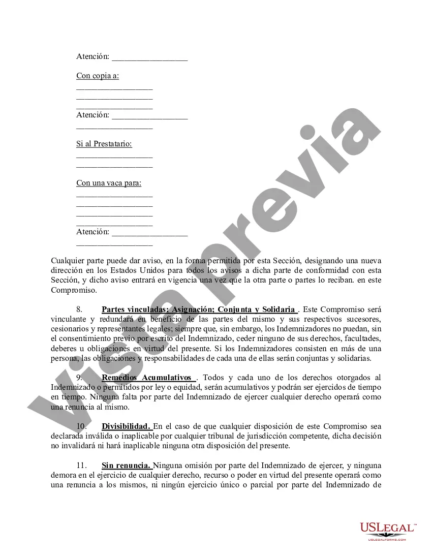 Preview Compromiso de Cumplimiento e Indemnización Ambiental