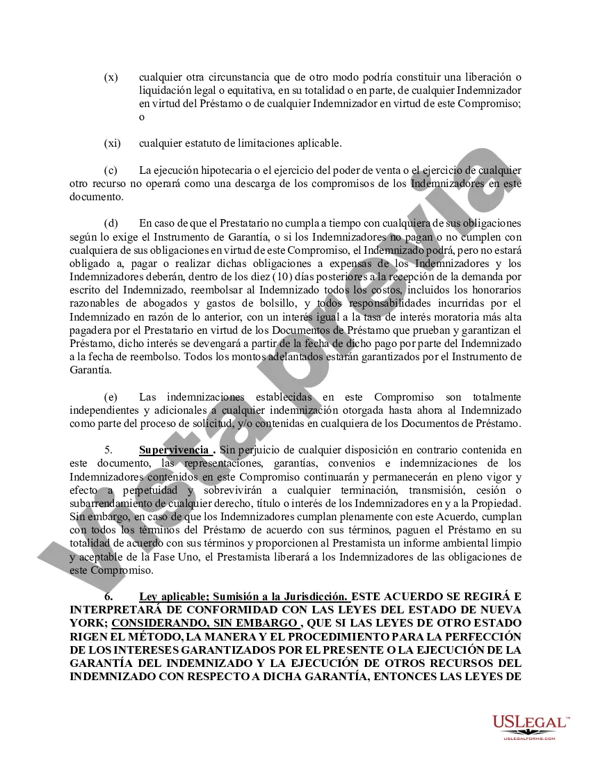 Preview Compromiso de Cumplimiento e Indemnización Ambiental