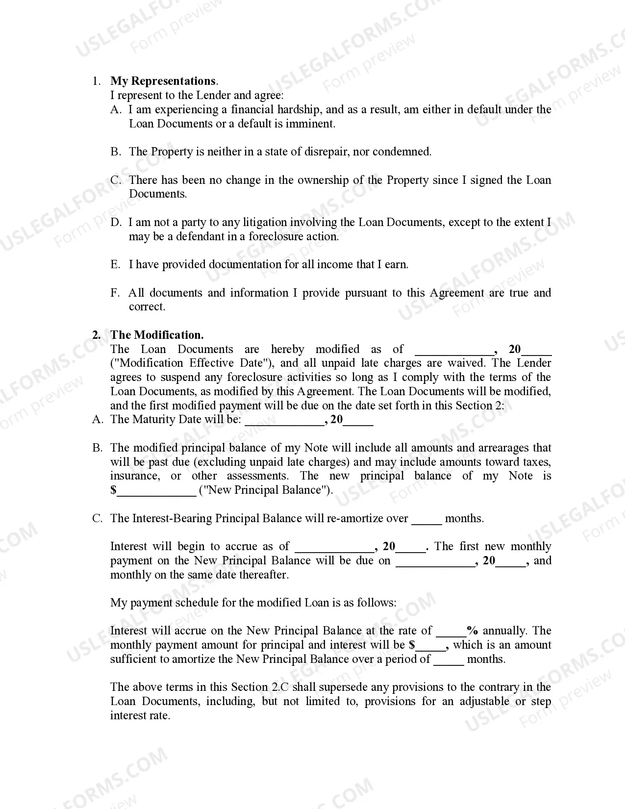Preview Loan Modification Agreement