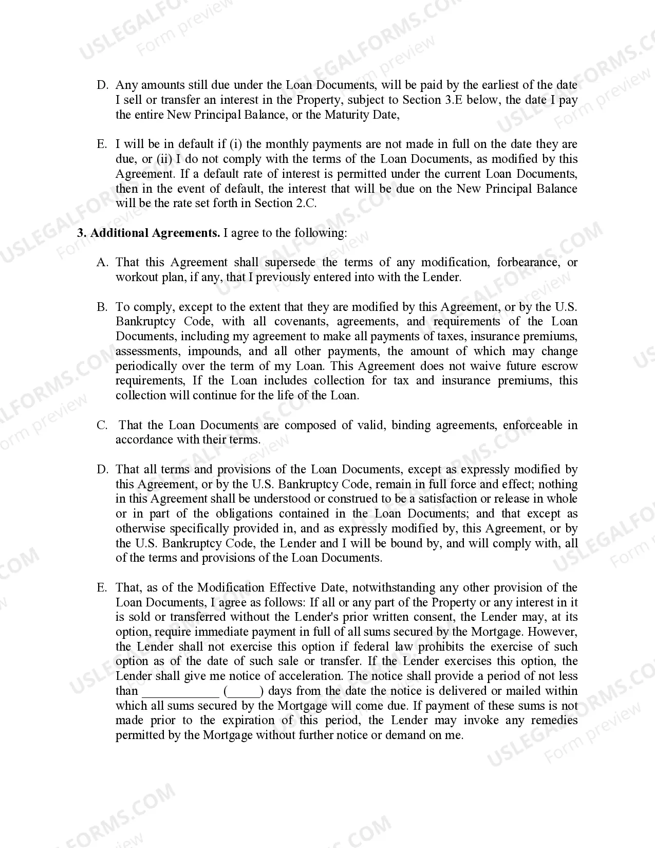 Preview Loan Modification Agreement