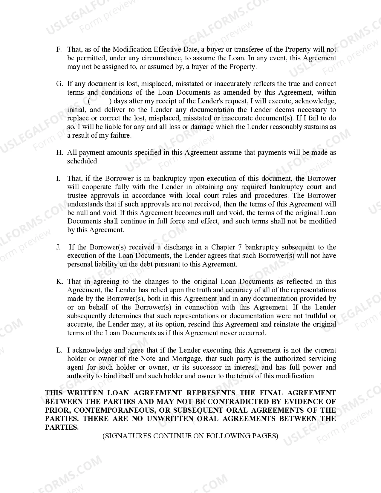 Preview Loan Modification Agreement