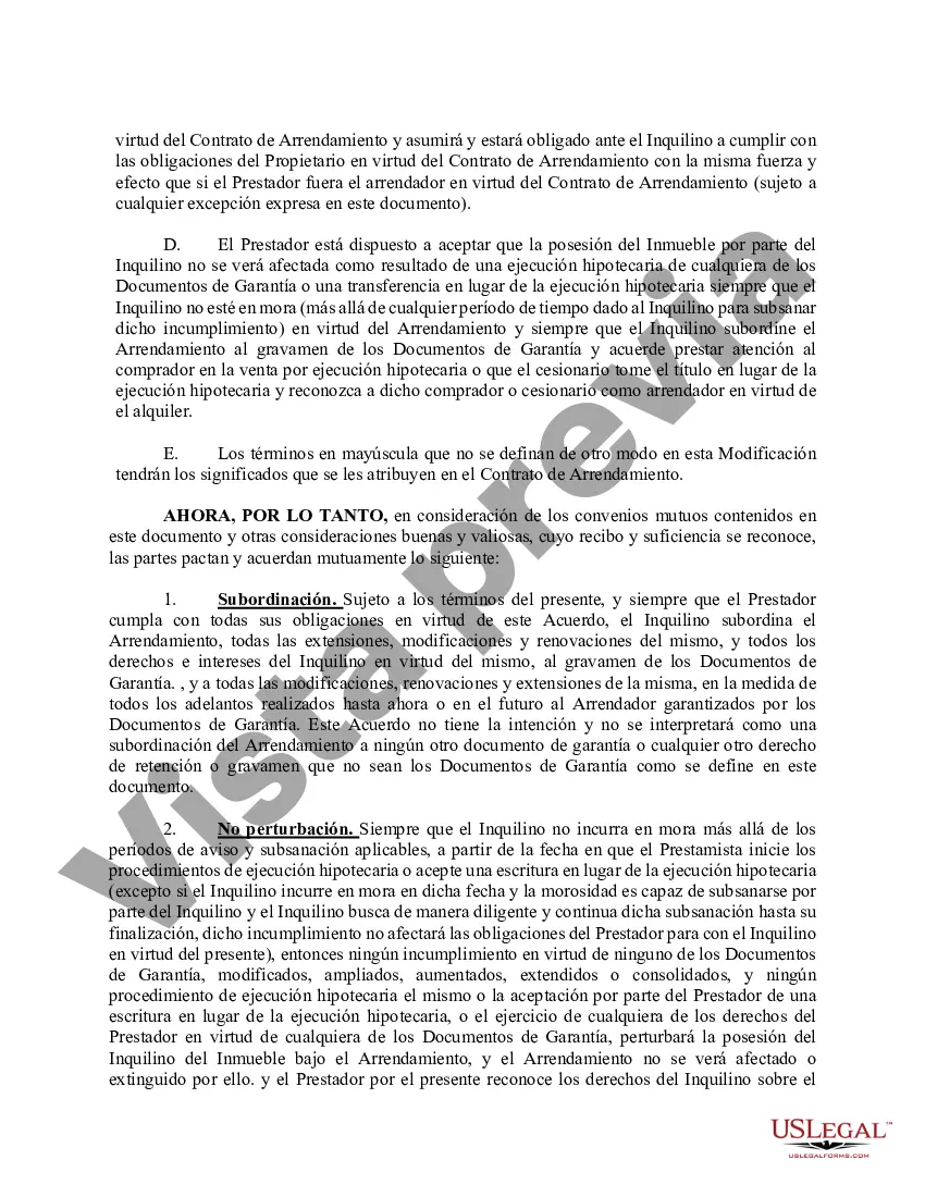 Preview Acuerdo de Subordinación, No Perturbación y Apertura