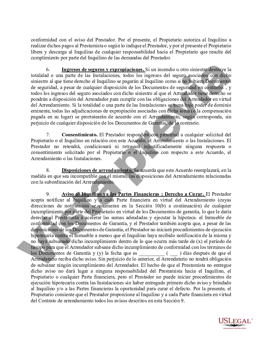 Preview Acuerdo de Subordinación, No Perturbación y Apertura