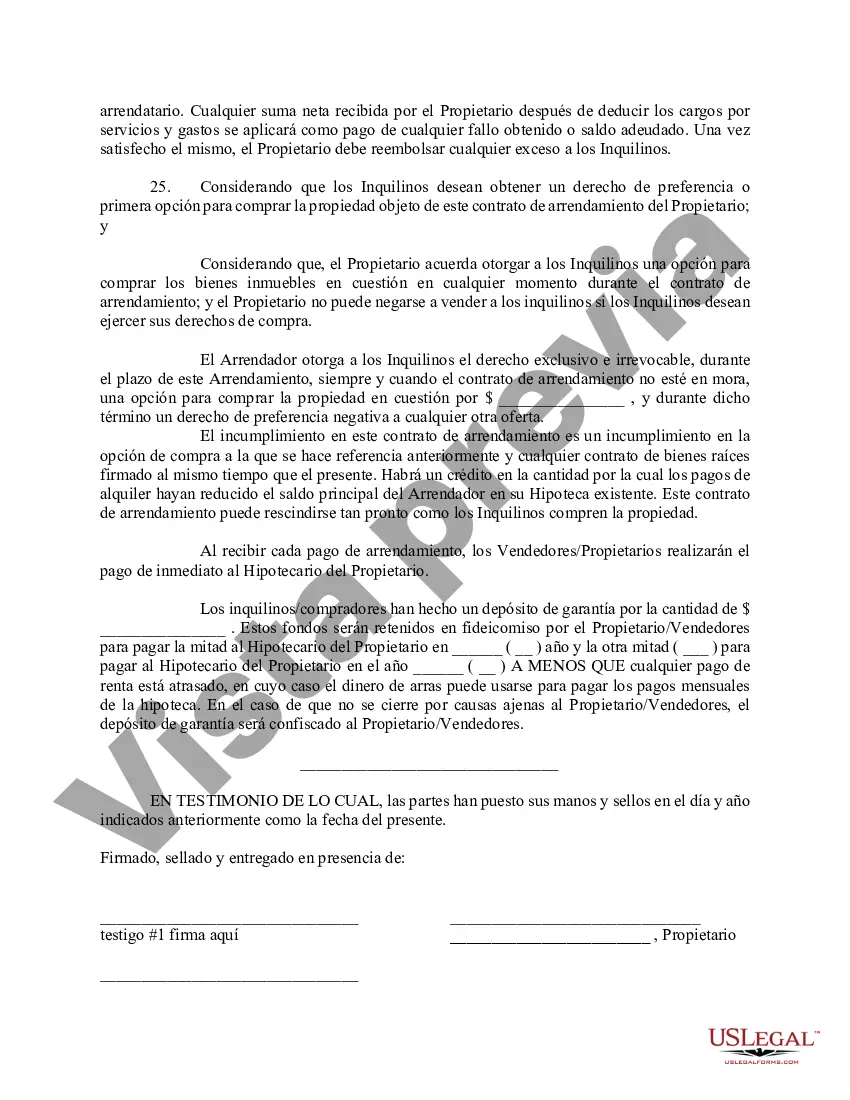 Preview Contrato de Arrendamiento con Opción a Compra