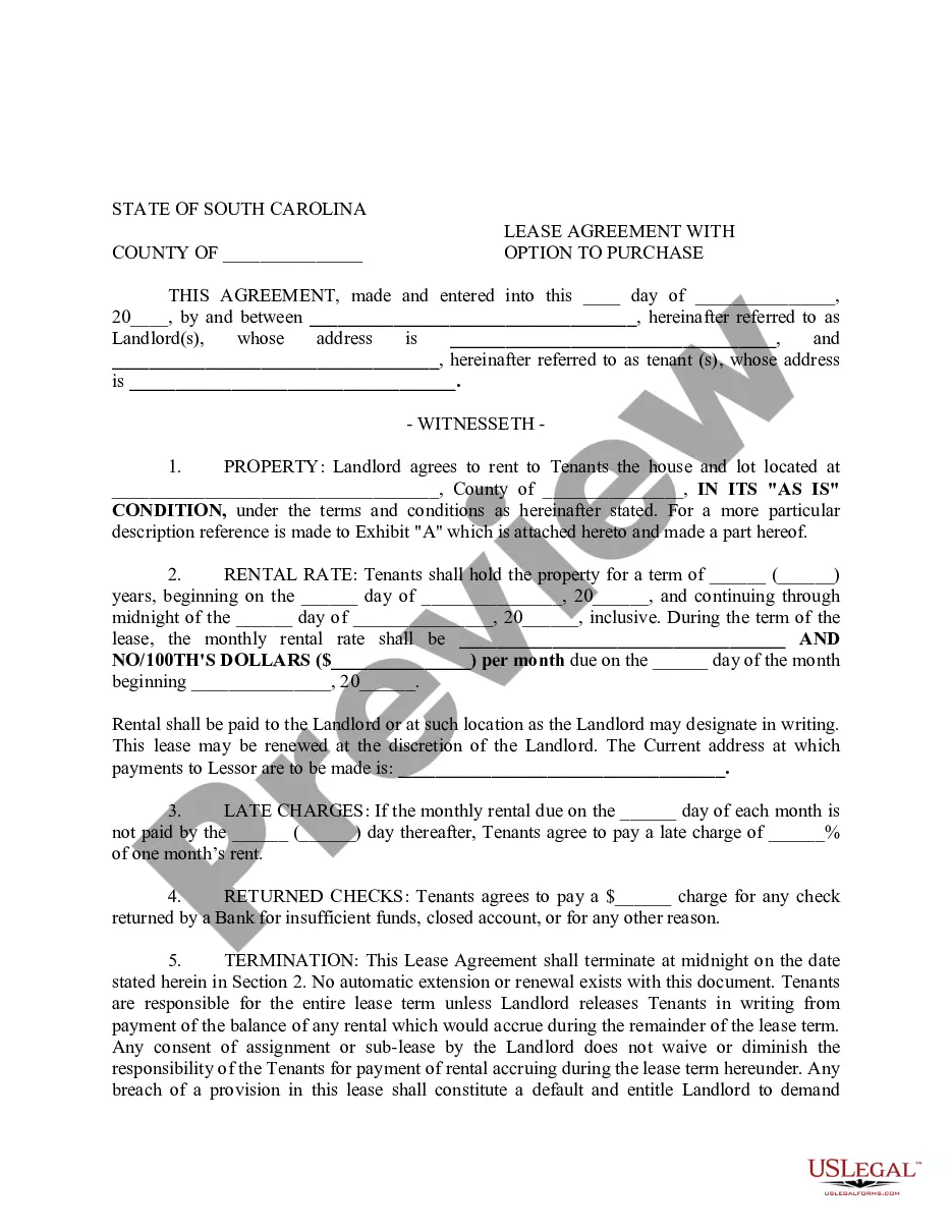 lease agreement with option to buy template