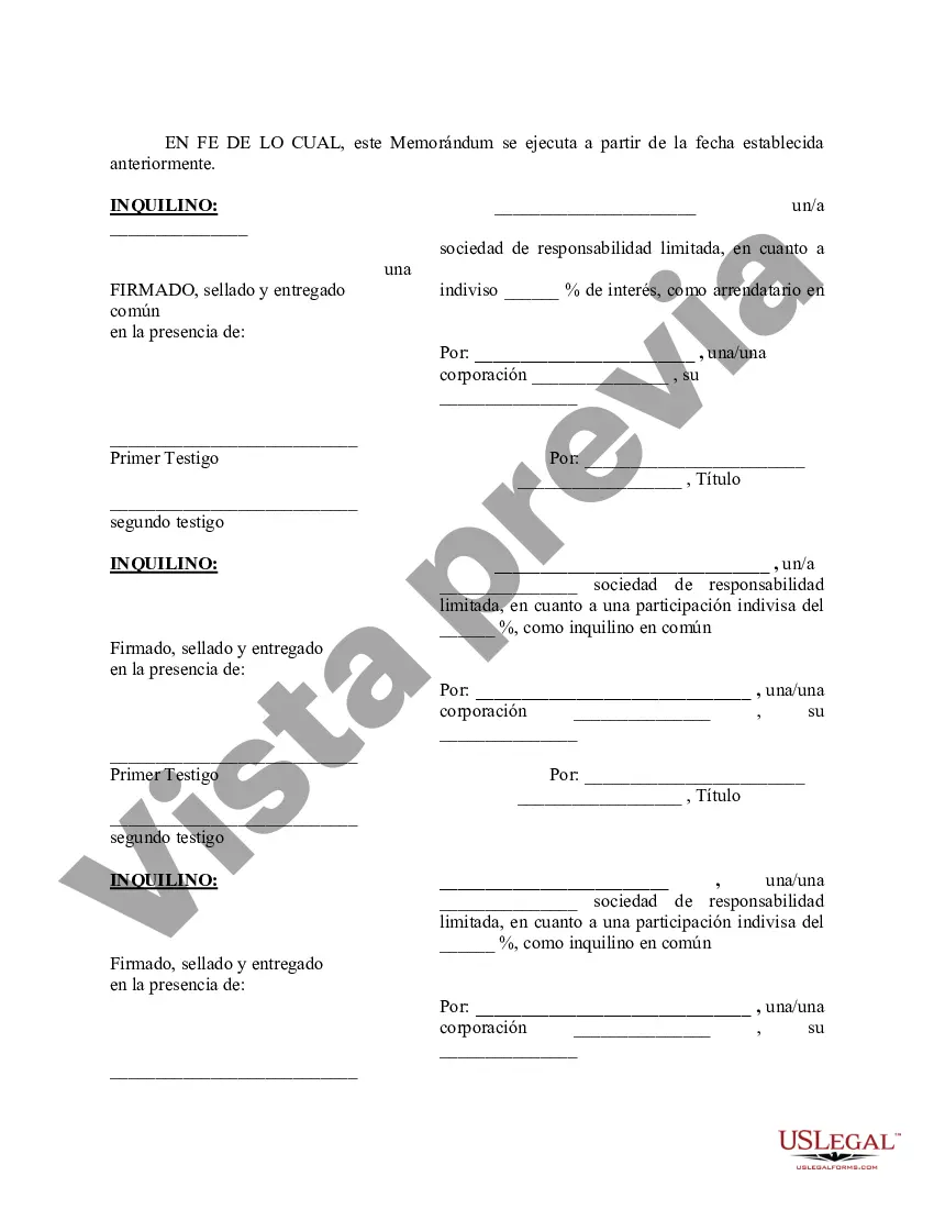 Preview Memorándum de Acuerdo de Tenencia en Común