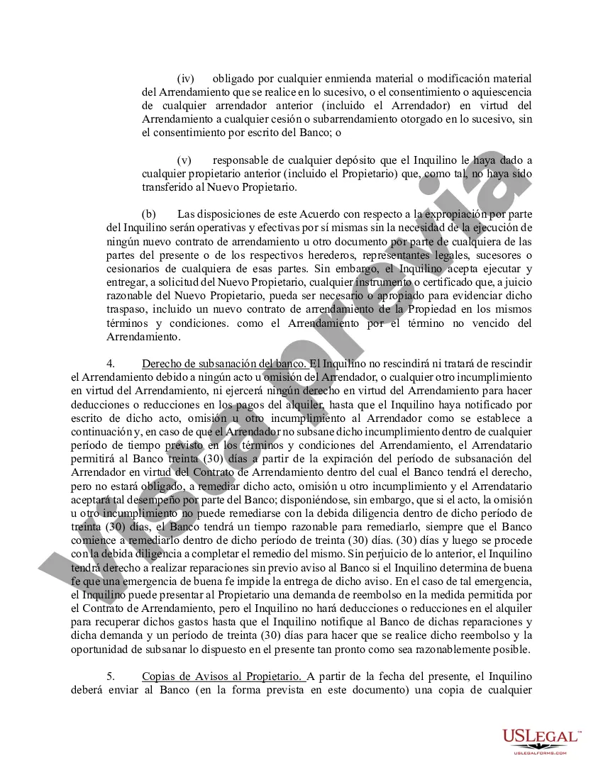 Get Acuerdo de Subordinación, No Perturbación y Apertura Preview Acuerdo de Subordinación, No Perturbación y Apertura