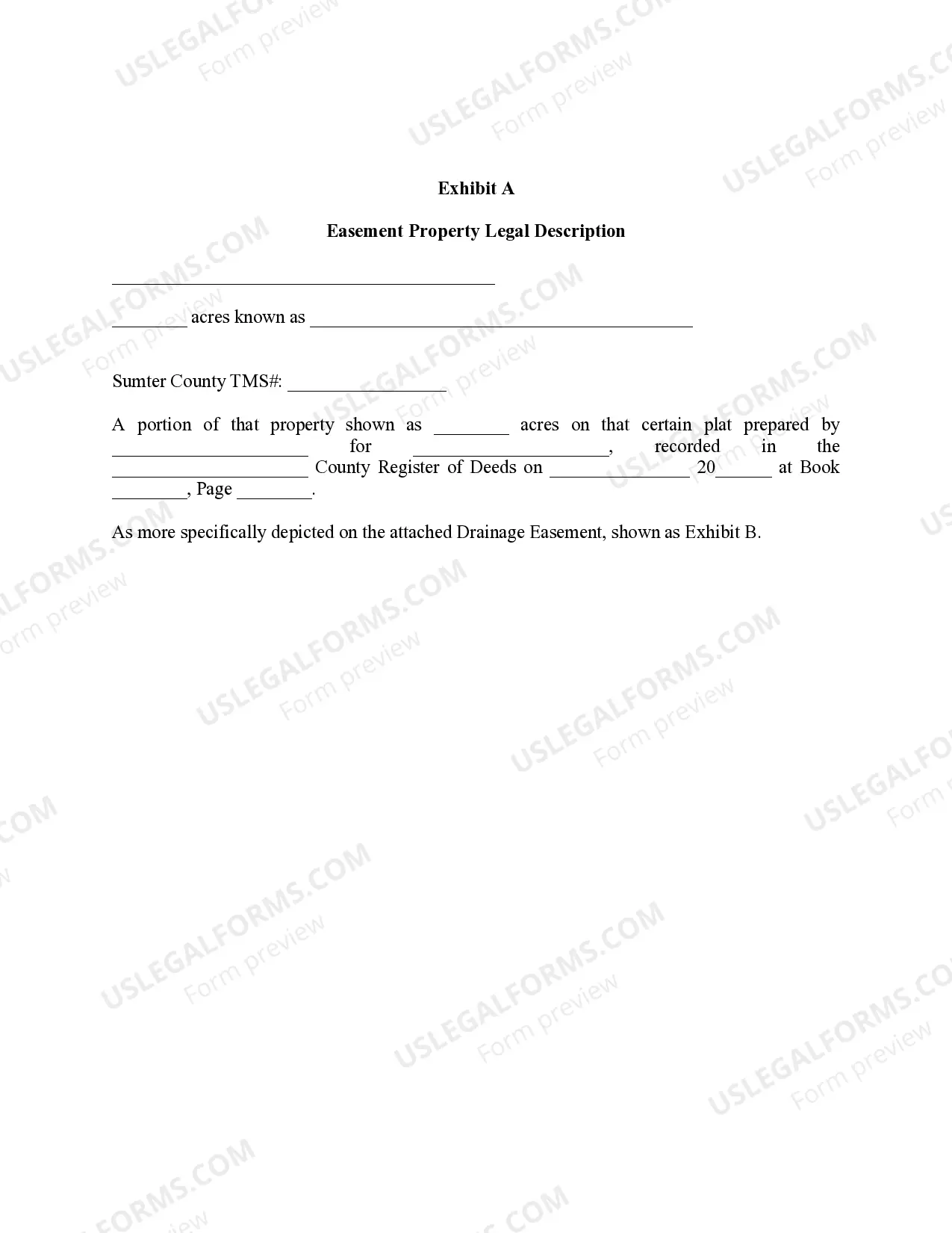 Preview Construction and Maintenance Easement Pond Dam Runaround