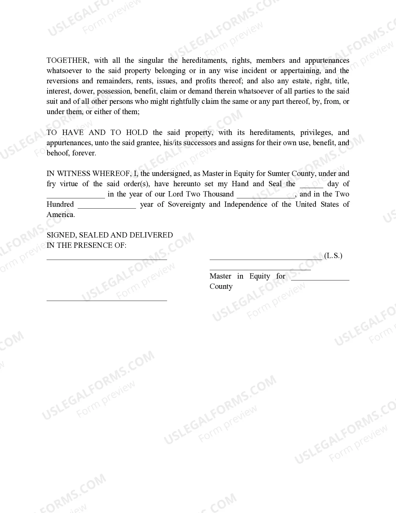 Preview Deed - Public Sale