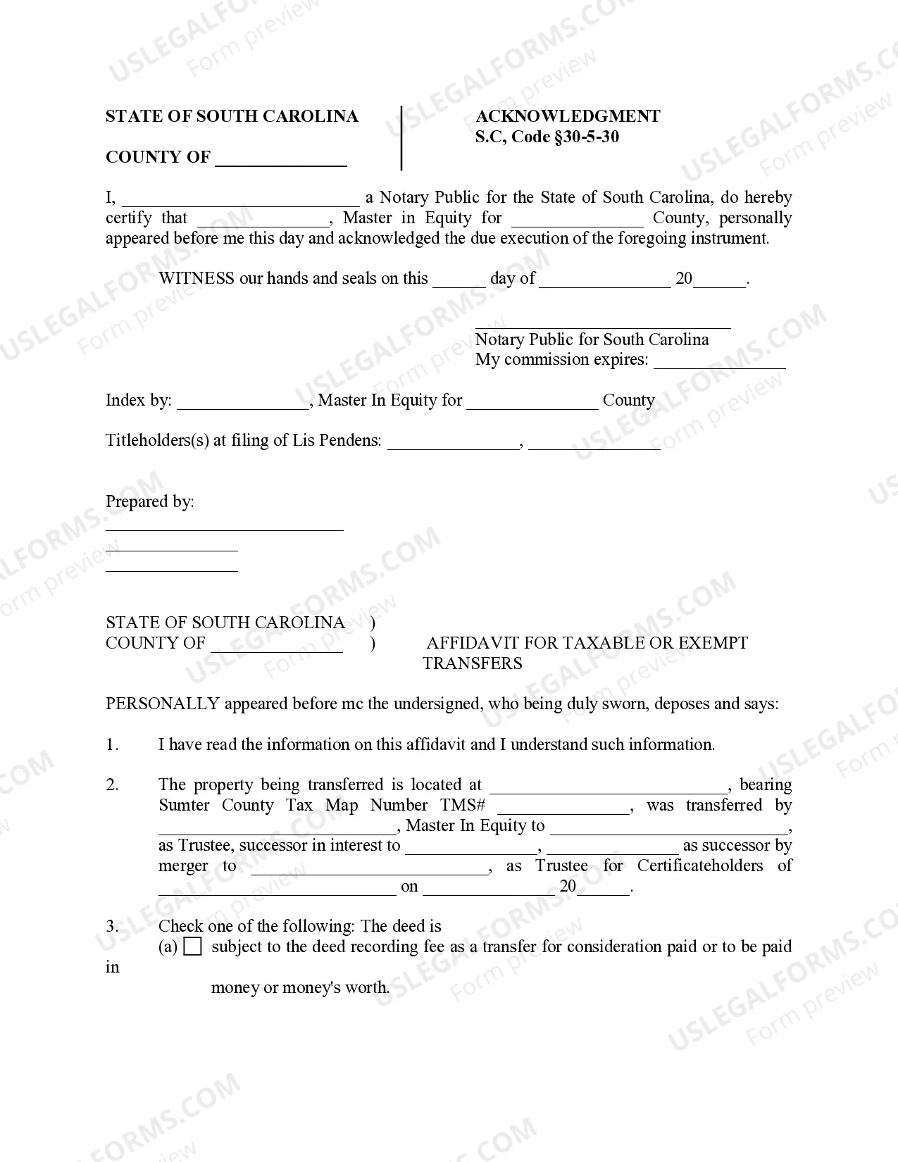 Preview Foreclosure Master in Equity Deed