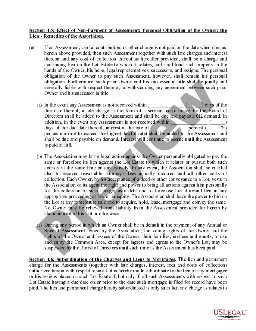 Preview Covenants and Restrictions for Developer